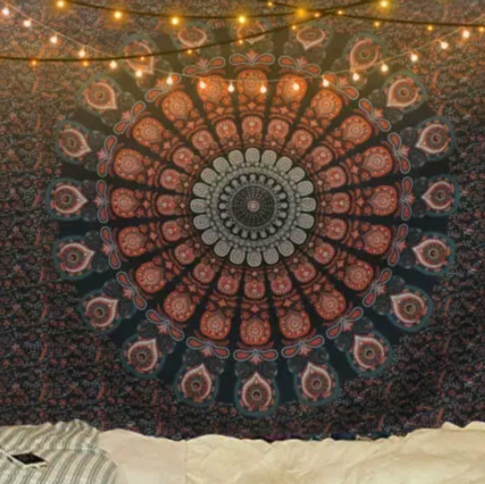 Trippy blanket with mini lights